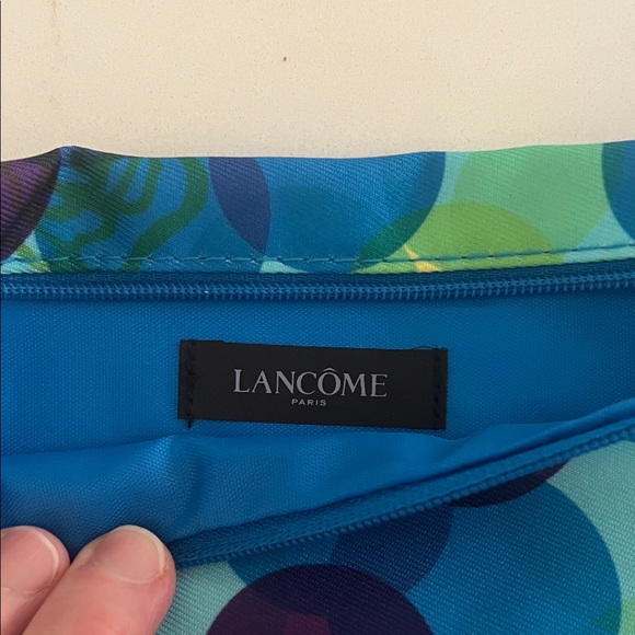 Lancome Blue Green Circle Pattern Cosmetic Pouch - Picture 7 of 7